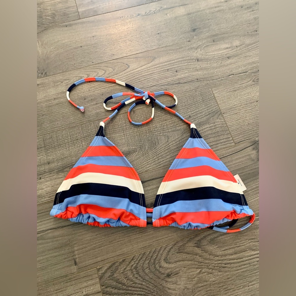 Red White & Blue Converse One Star Triangle Bikini Top